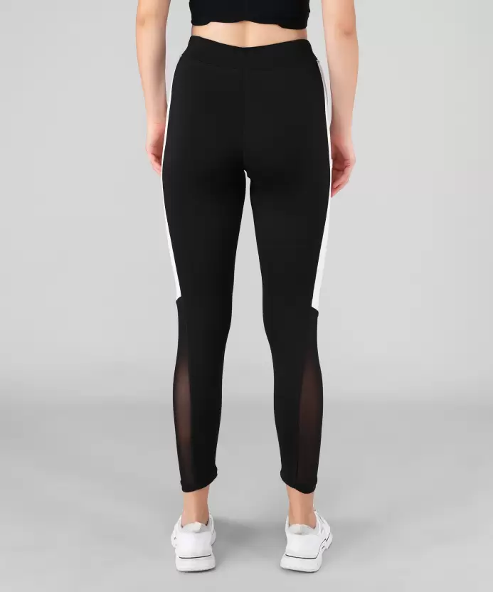 White-Stripped Black legging